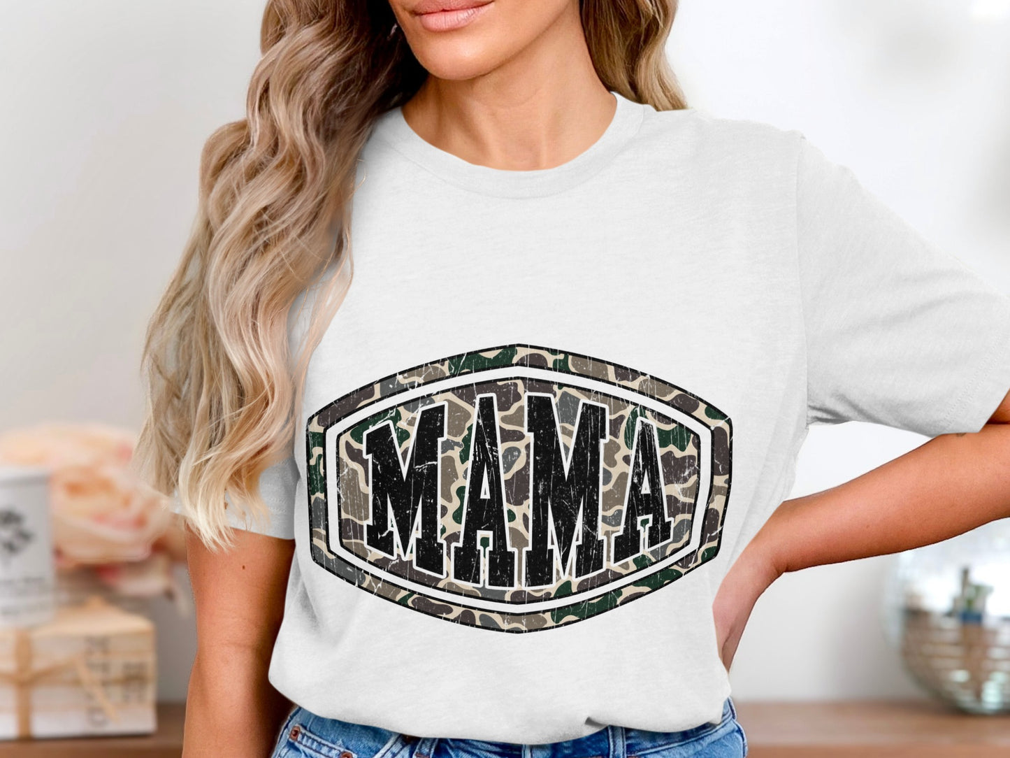MAMA Camo Print Graphic Tee Casual Chic Product