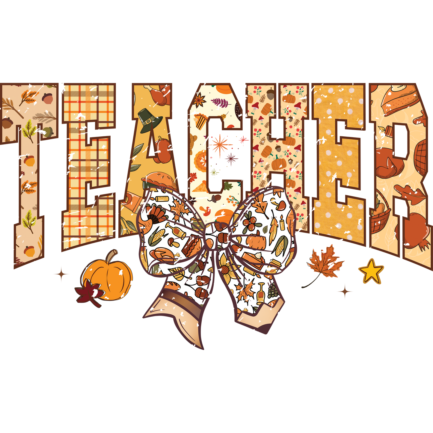 Fall Themed Teacher Design with Bow Letters product