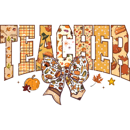 Fall Themed Teacher Design with Bow Letters product