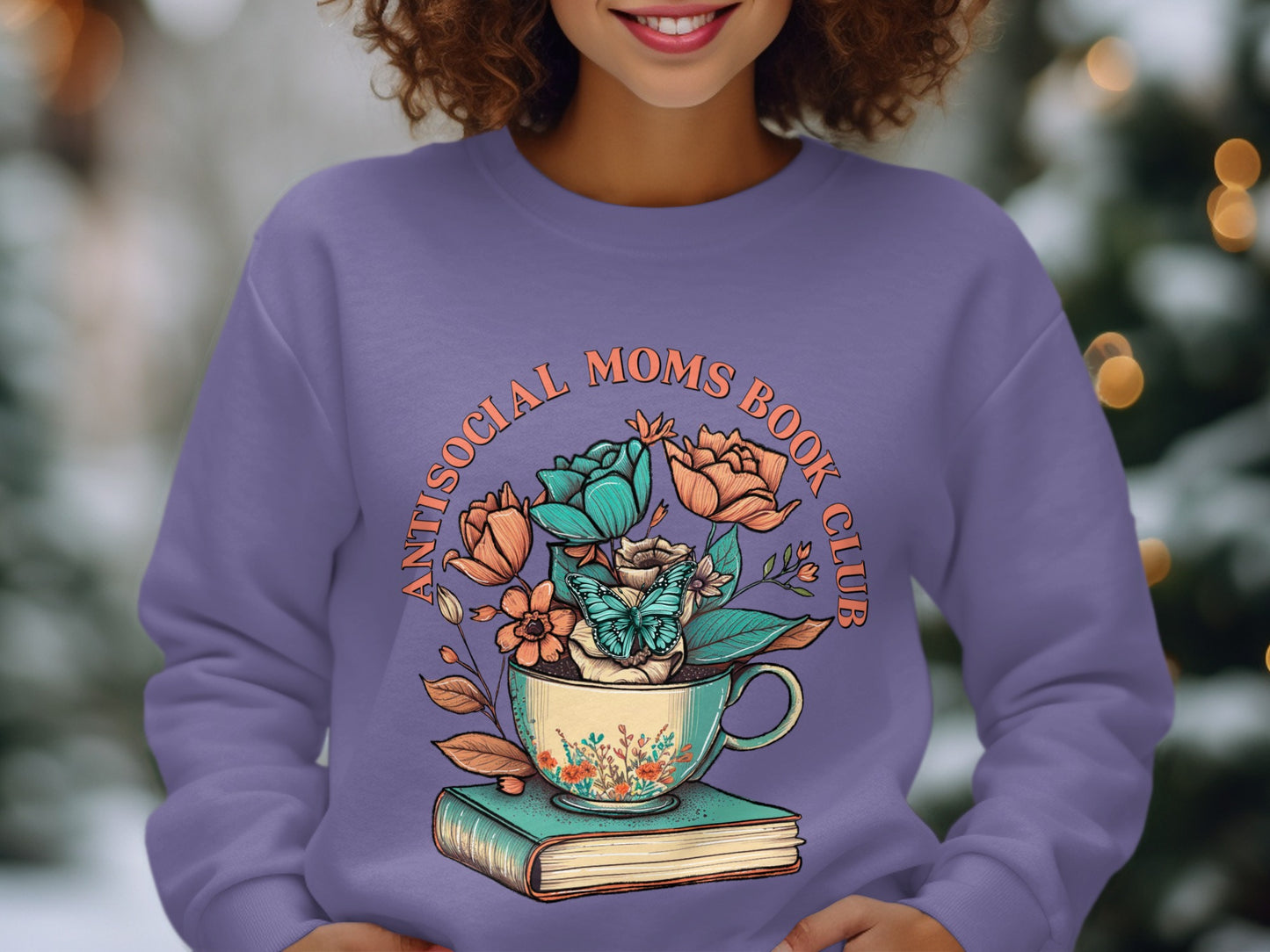 Antisocial Moms Book Club Cozy Sweatshirt