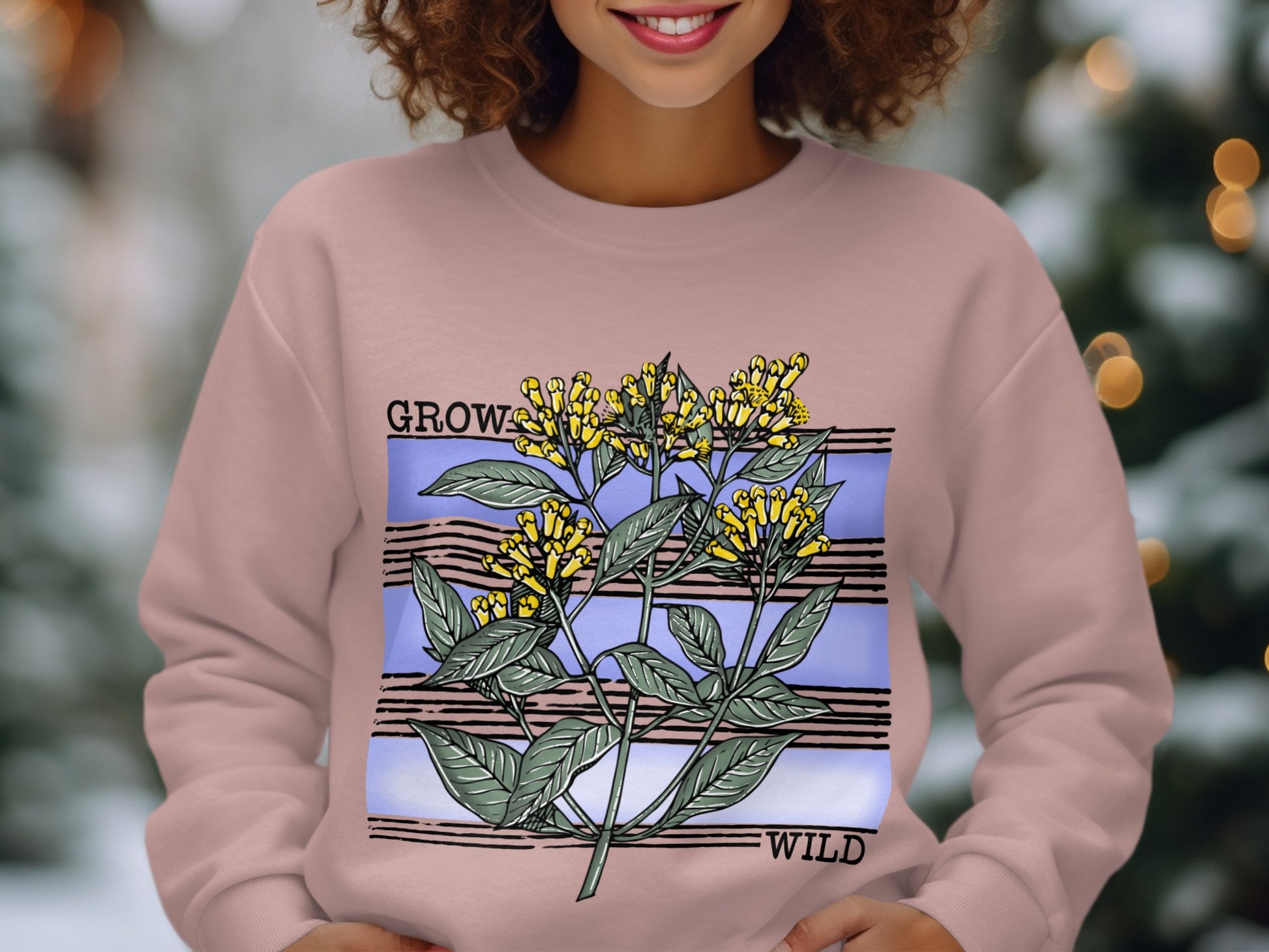Grow Wild Yellow Flowers Printed Sweatshirt