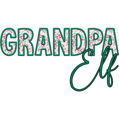 Festive Grandpa Elf Holiday Themed Apparel