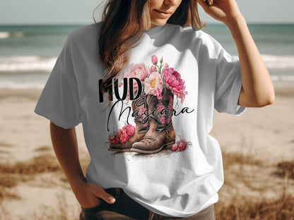 Mud and Mascara Boots with Flowers Shirt