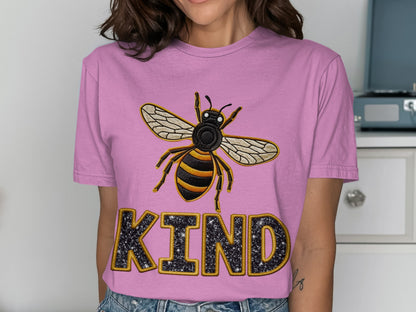 Bee Kind Graphic T-shirt Inspiring Motivational Wear