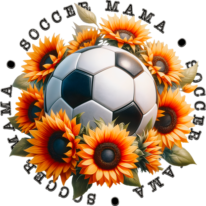 Sunflower Soccer Mama Floral Design Football product