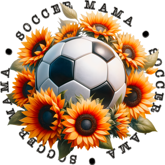 Sunflower Soccer Mama Floral Design Football product
