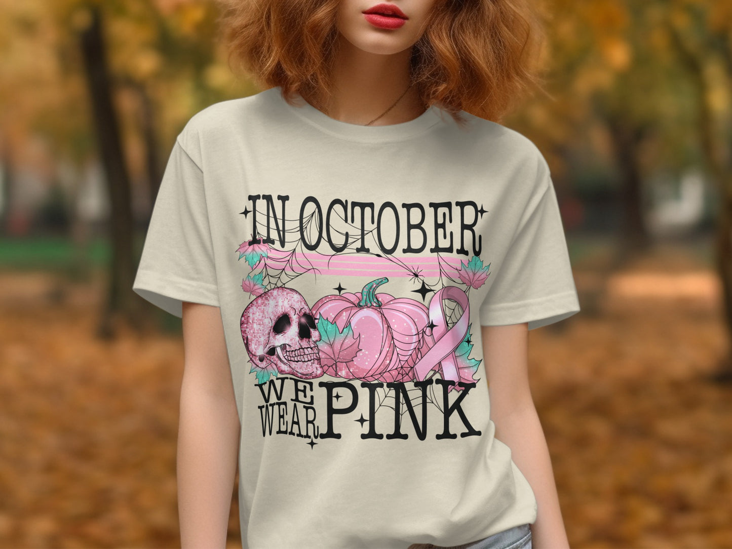 In October We Wear Pink Graphic Tee Product