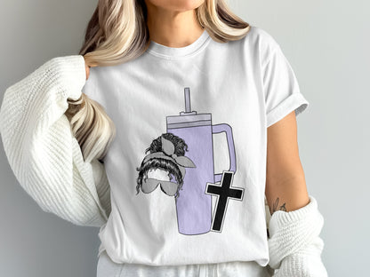 Christian Faith and Coffee Cup Graphic Shirt
