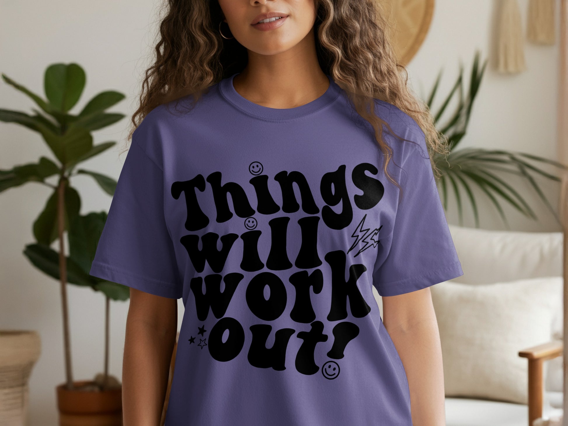 Inspiring Graphic T-Shirt with Things Will Work Out