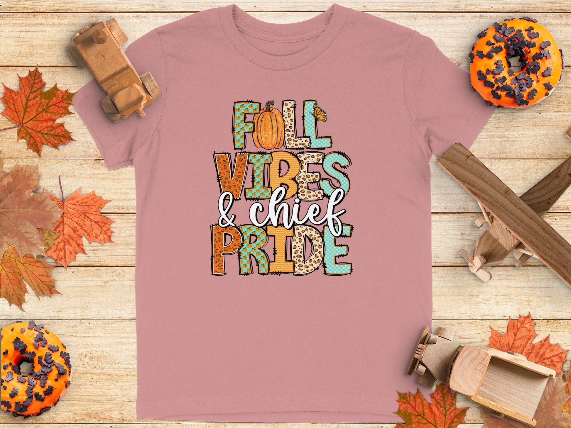 Fall Vibes & Chief Pride Graphic T-Shirt product type