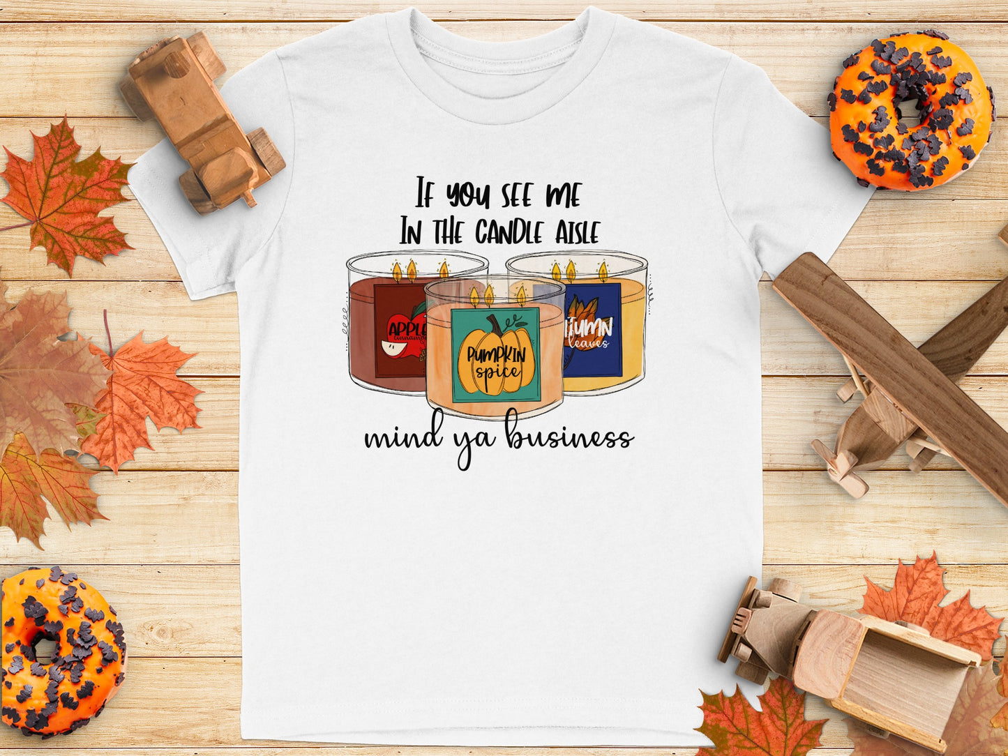 Funny Autumn Candle Lover Graphic T-shirt