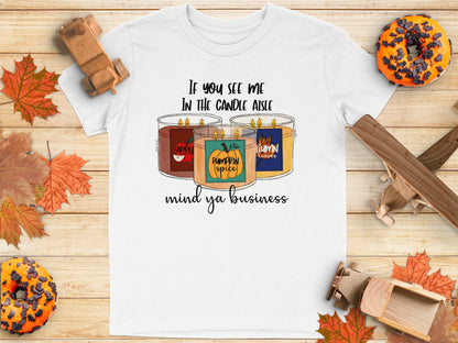Funny Autumn Candle Lover Graphic T-shirt