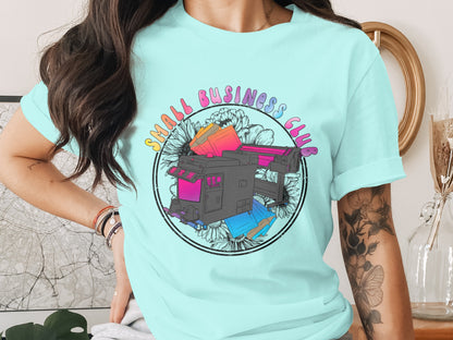 Small Business Club Colorful Graphic T-shirt