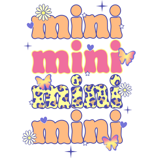 Vibrant Mini Butterfly and Floral Themed Graphic Art