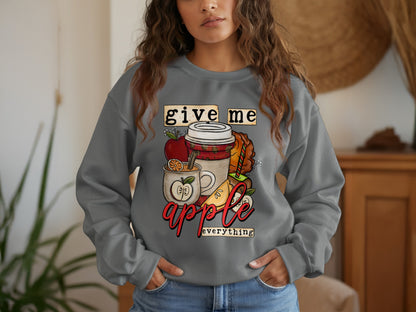 Give Me Apple Everything Graphic Sweatshirt