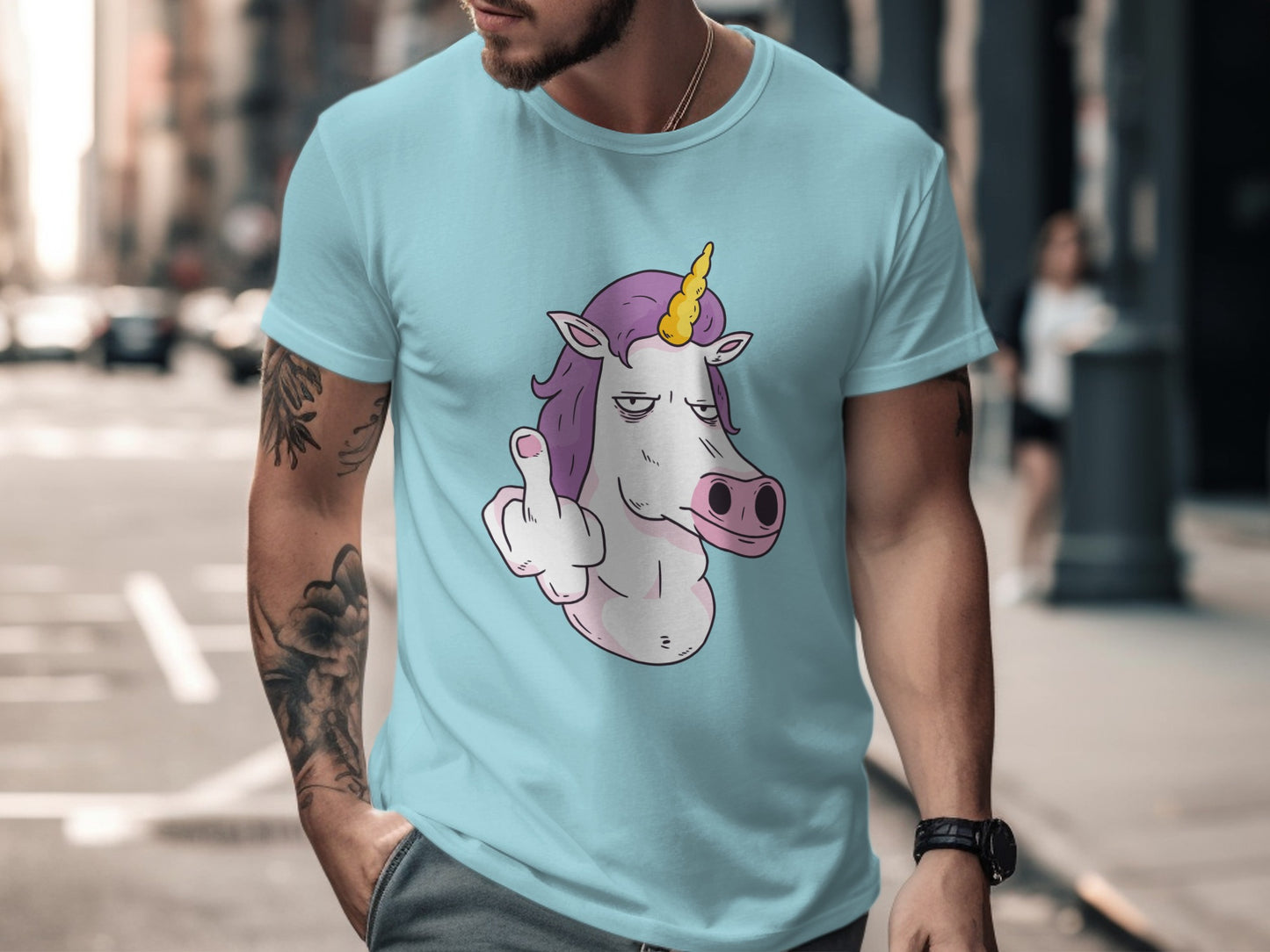 Funny Unicorn Design Casual Wear T-shirt Product