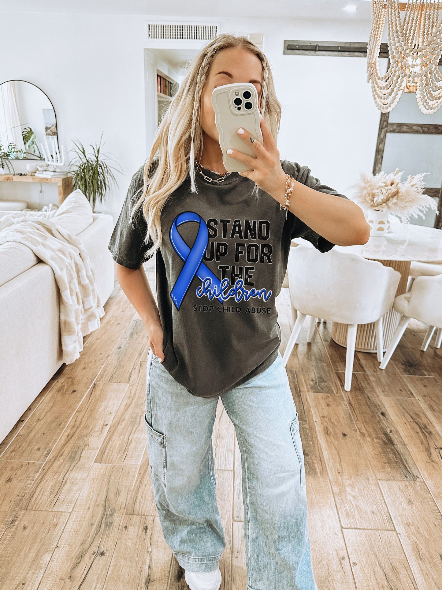 Stand Up For The Children Stop Child Abuse T-shirt