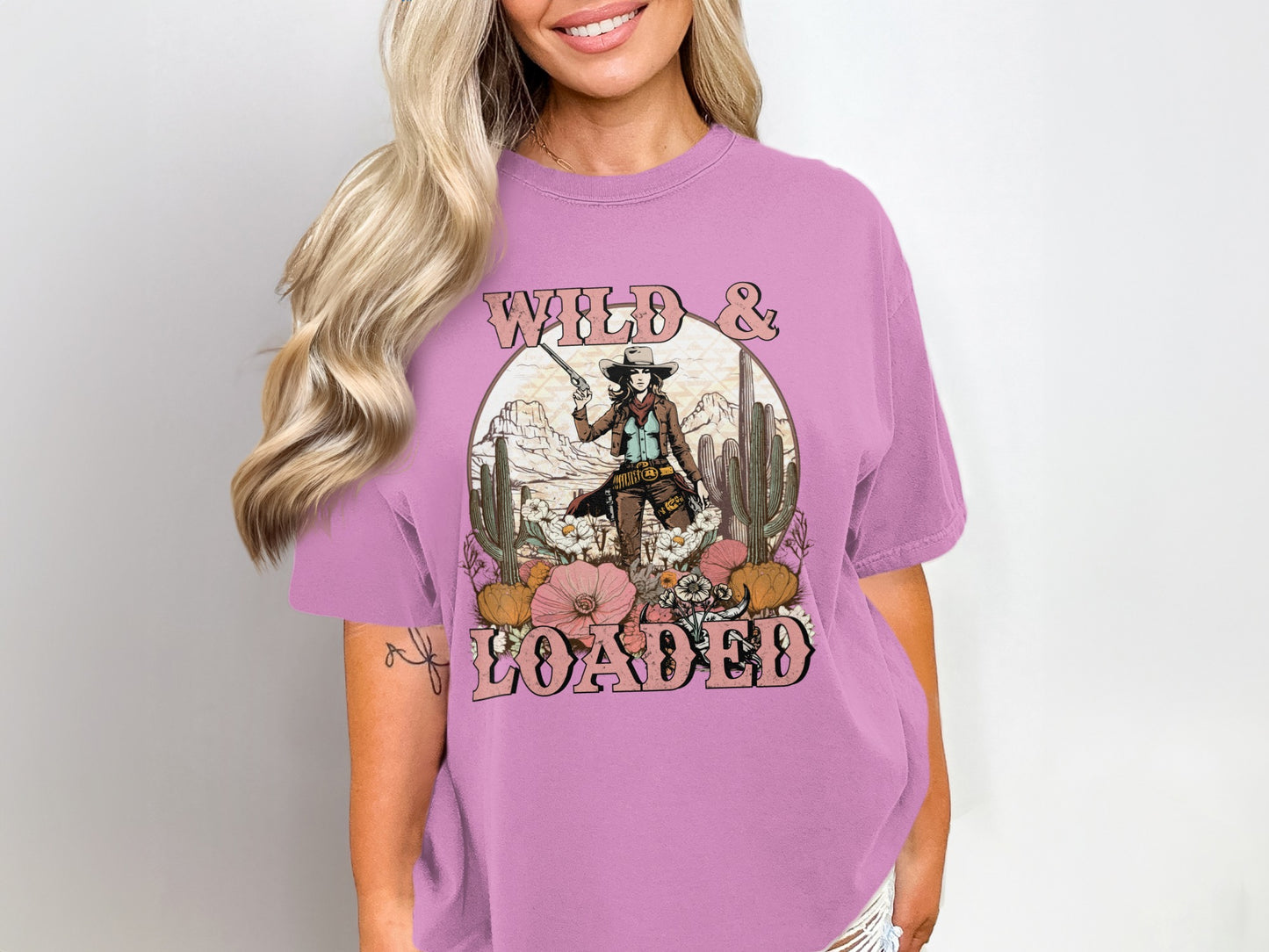Wild and Loaded Graphic Tee Shirt for Women