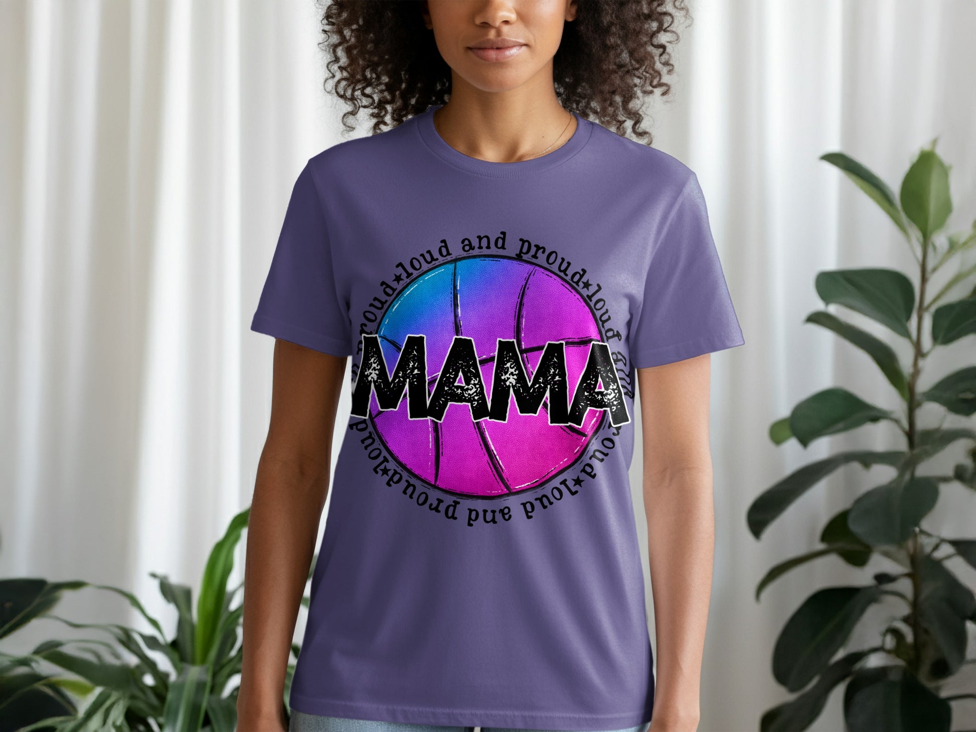 Proud Loud Mama Basketball Graphic Tee