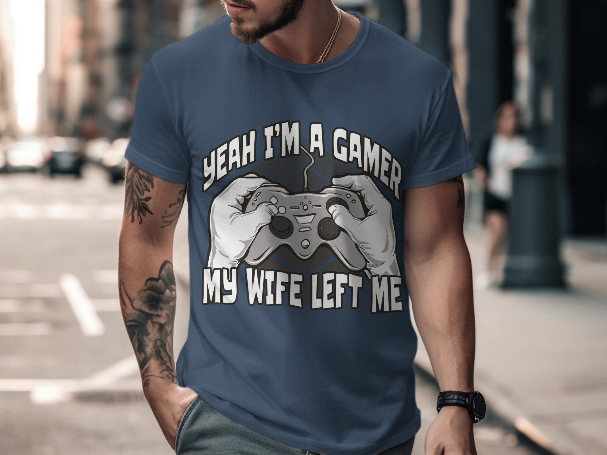 Yeah I'm A Gamer My Wife Left Me T-shirt