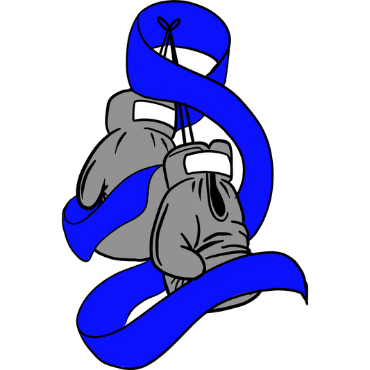 Boxing Gloves with Blue Ribbon Design Product