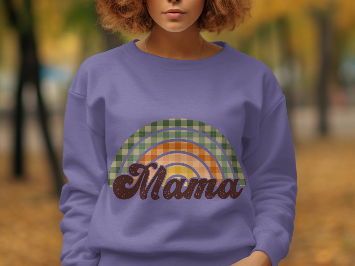Retro Rainbow Mama Sweatshirt with Fun Design