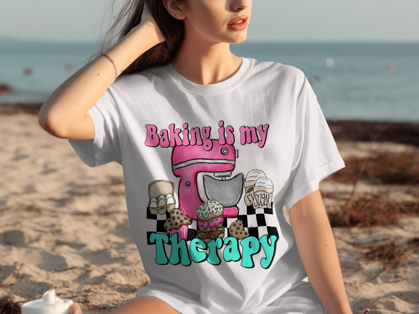 Baking is my Therapy graphic shirt product