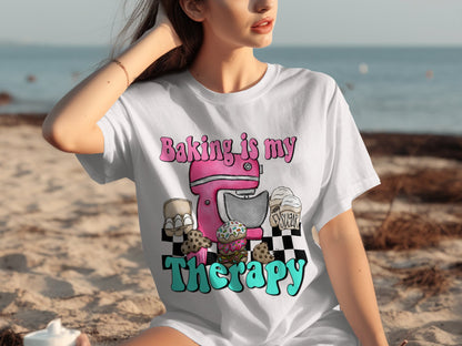 Baking is my Therapy graphic shirt product