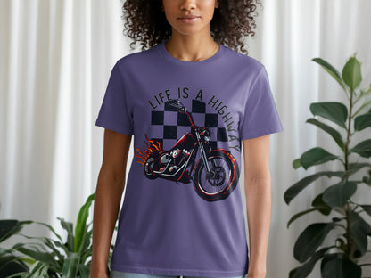 Life Is A Highway Motorcycle Graphic T-Shirt