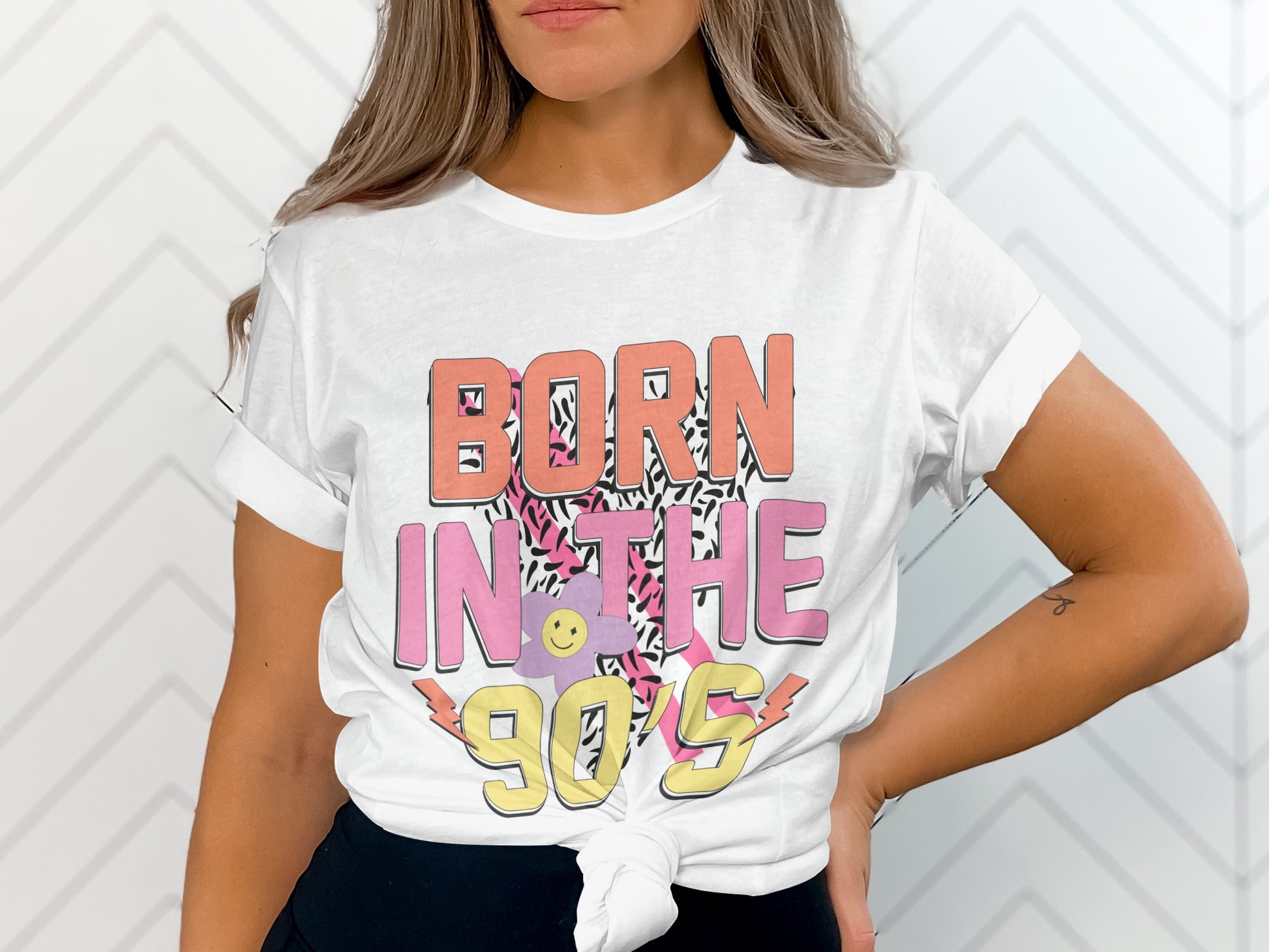 Nostalgic Born In The 90's Graphic Tee Shirt