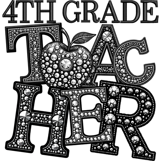 4th Grade Teacher Sparkling Decorative Art product