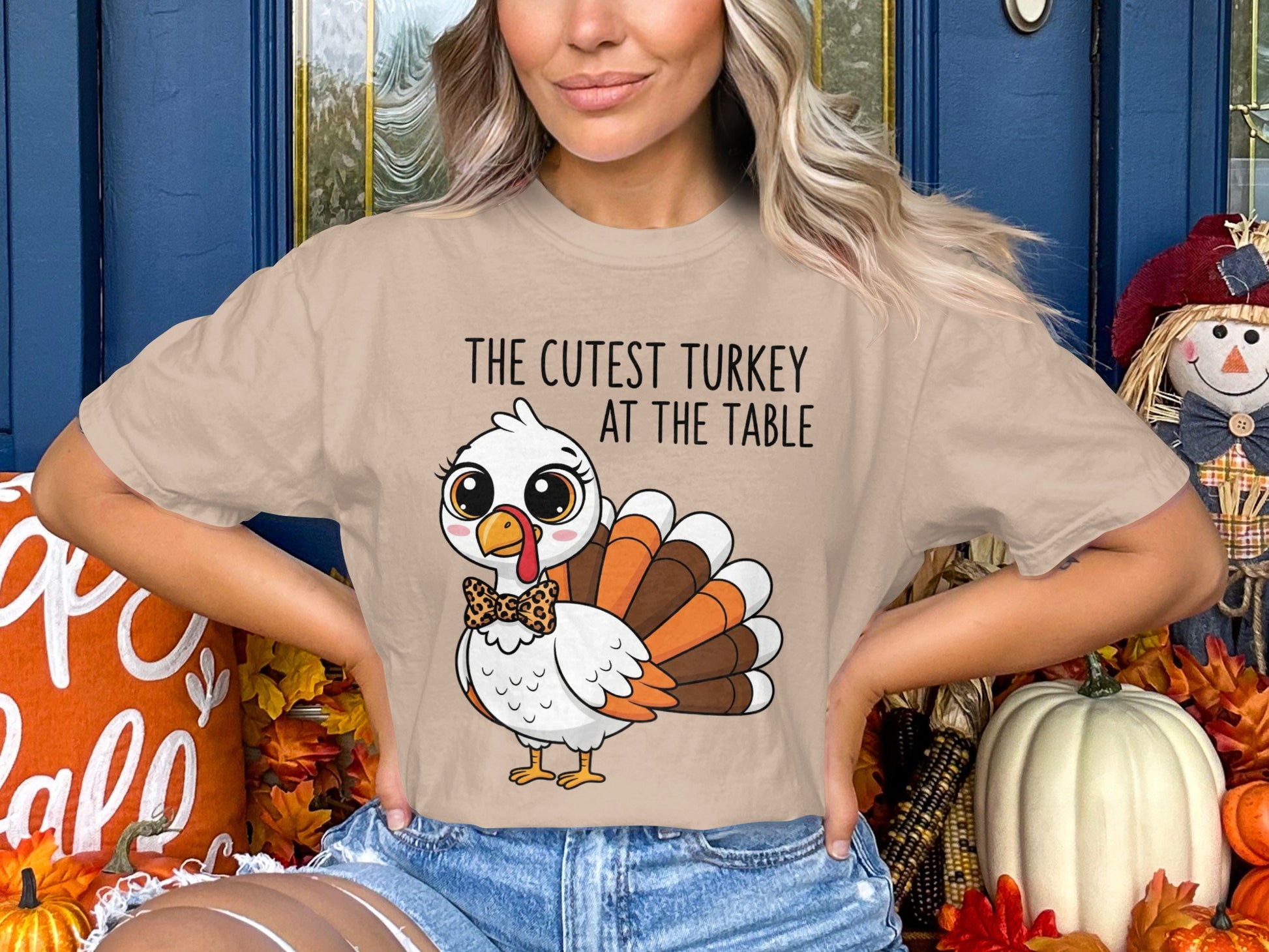 The Cutest Turkey at the Table Graphic T-Shirt