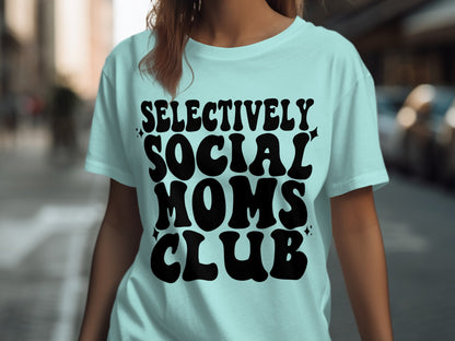 Selectively Social Moms Club Graphic T-Shirt