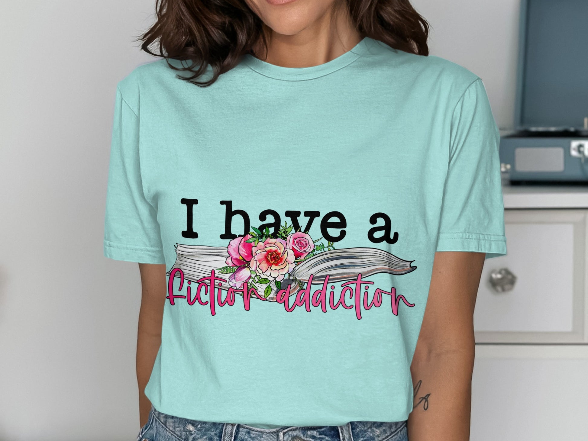 I have a fiction addiction graphic tee product