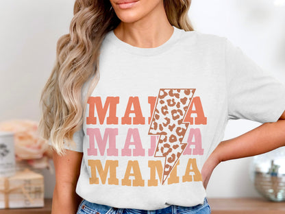 Mama Mama Mama Leopard Lightning Shirt