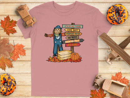 Fall Themed Scarecrow Graphic T-Shirt Product