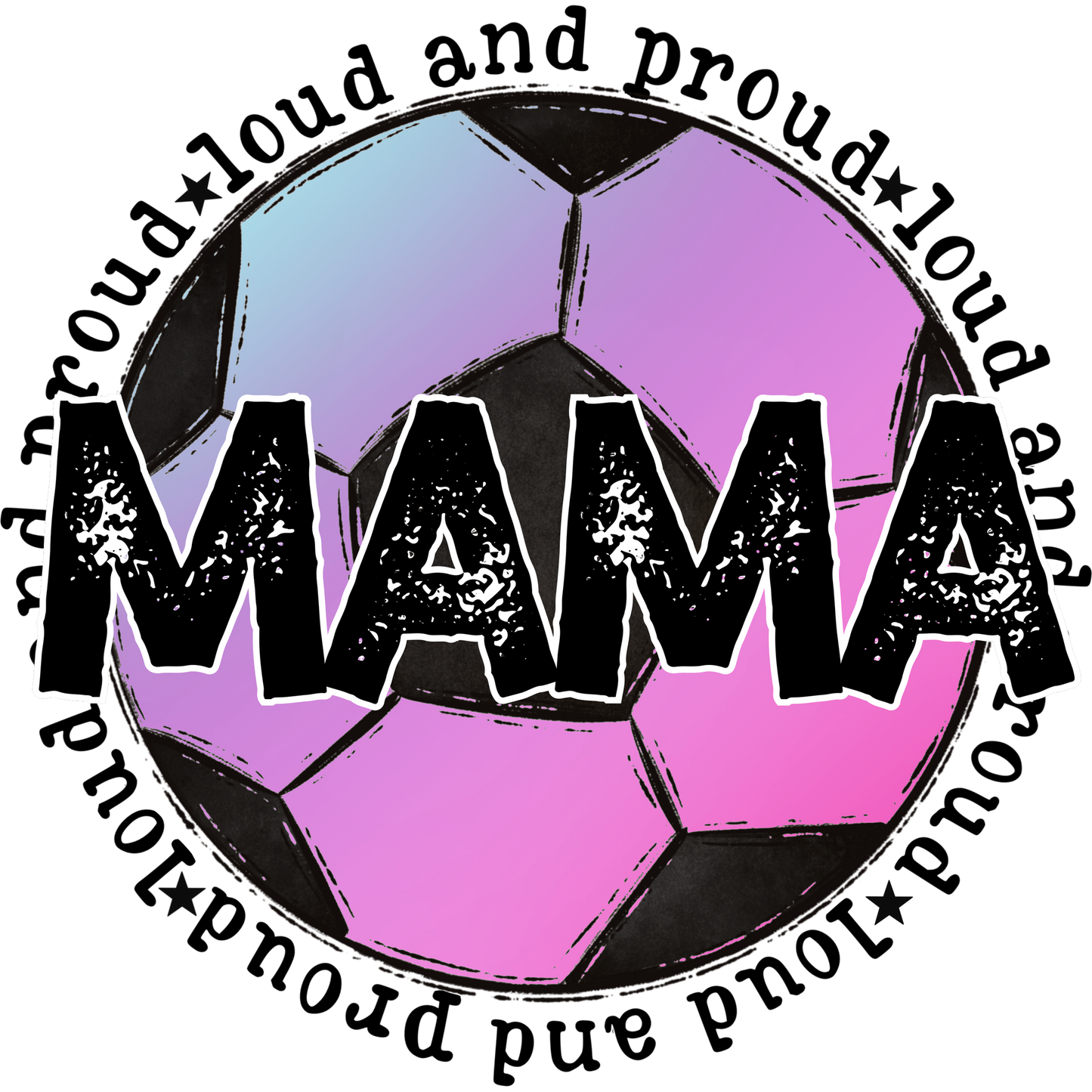 Loud and Proud Mama Football Design Product