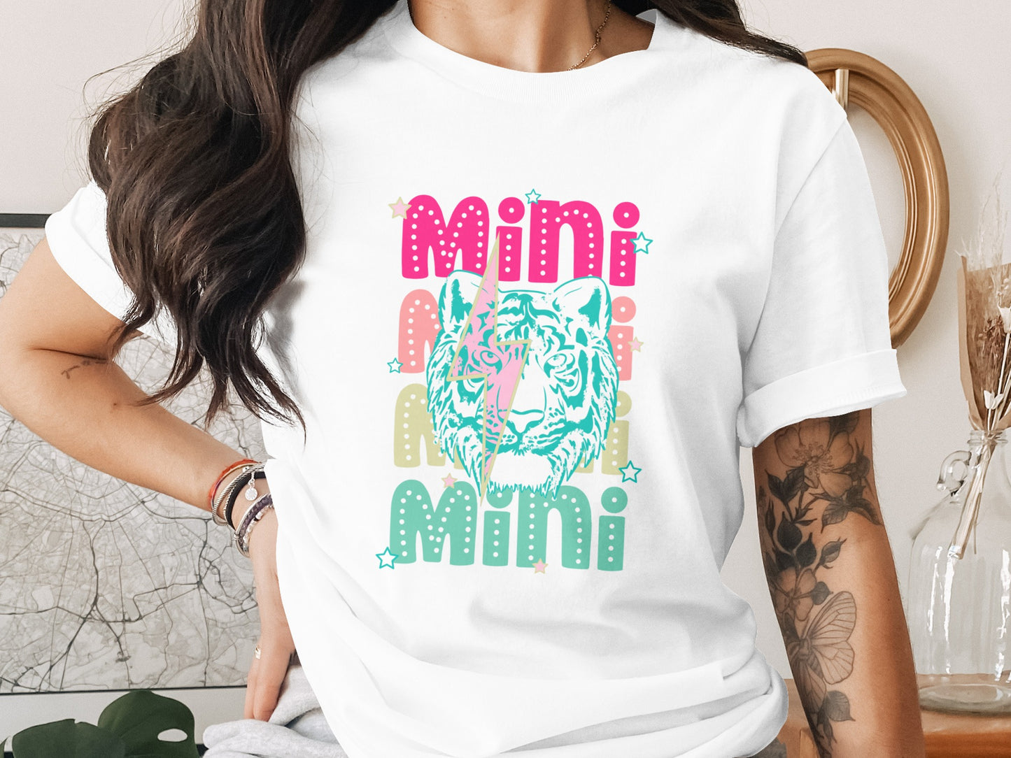 Bright Mini Tiger Graphic Design T-shirt for Kids
