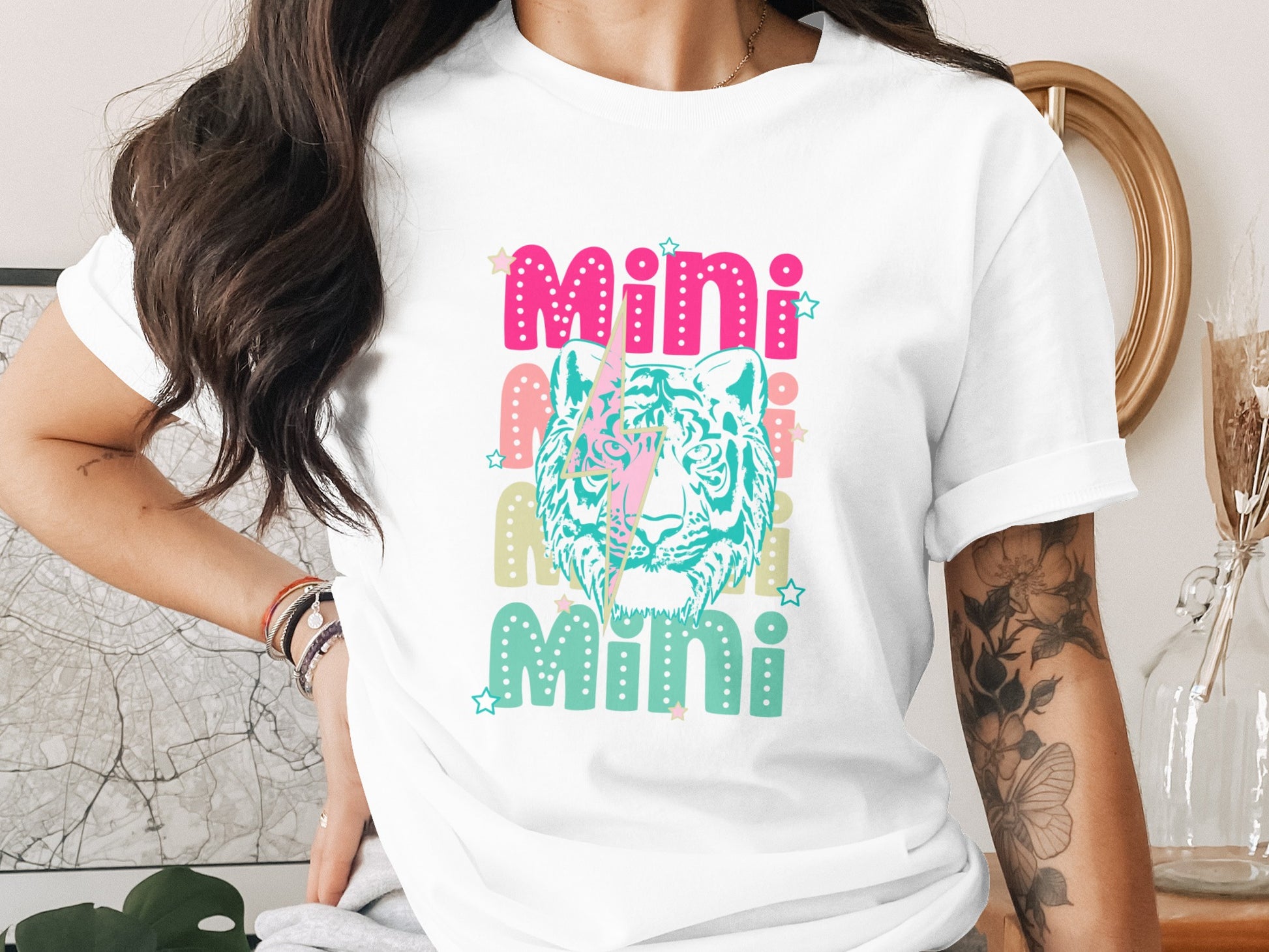 Bright Mini Tiger Graphic Design T-shirt for Kids