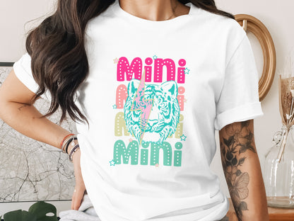 Bright Mini Tiger Graphic Design T-shirt for Kids