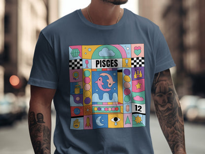 Artistic Pisces 12 Horoscope Graphic Tee product