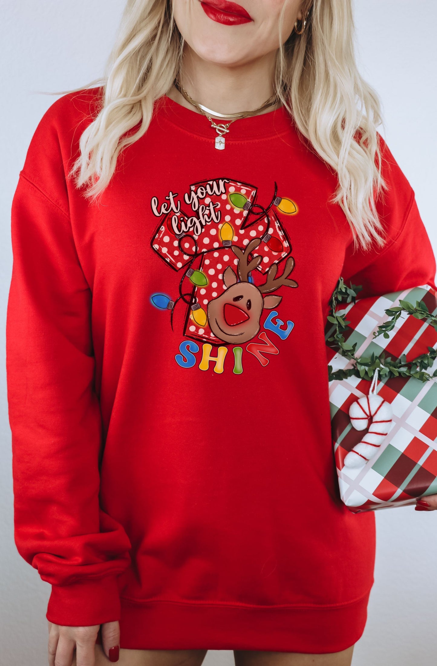 Let Your Lights Shine Festive Sweatshirt