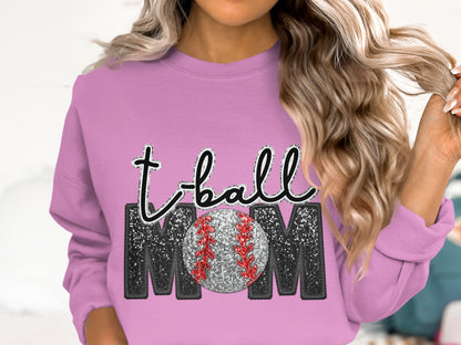 Stylish T-ball Mom Graphic Sweatshirt great for casual wear