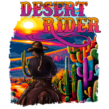 Desert Rider Vibrant Western Art Shirt
