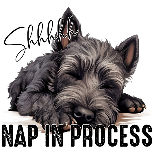 Shhhhh Nap In Process Dog Art Poster for Napping Rooms