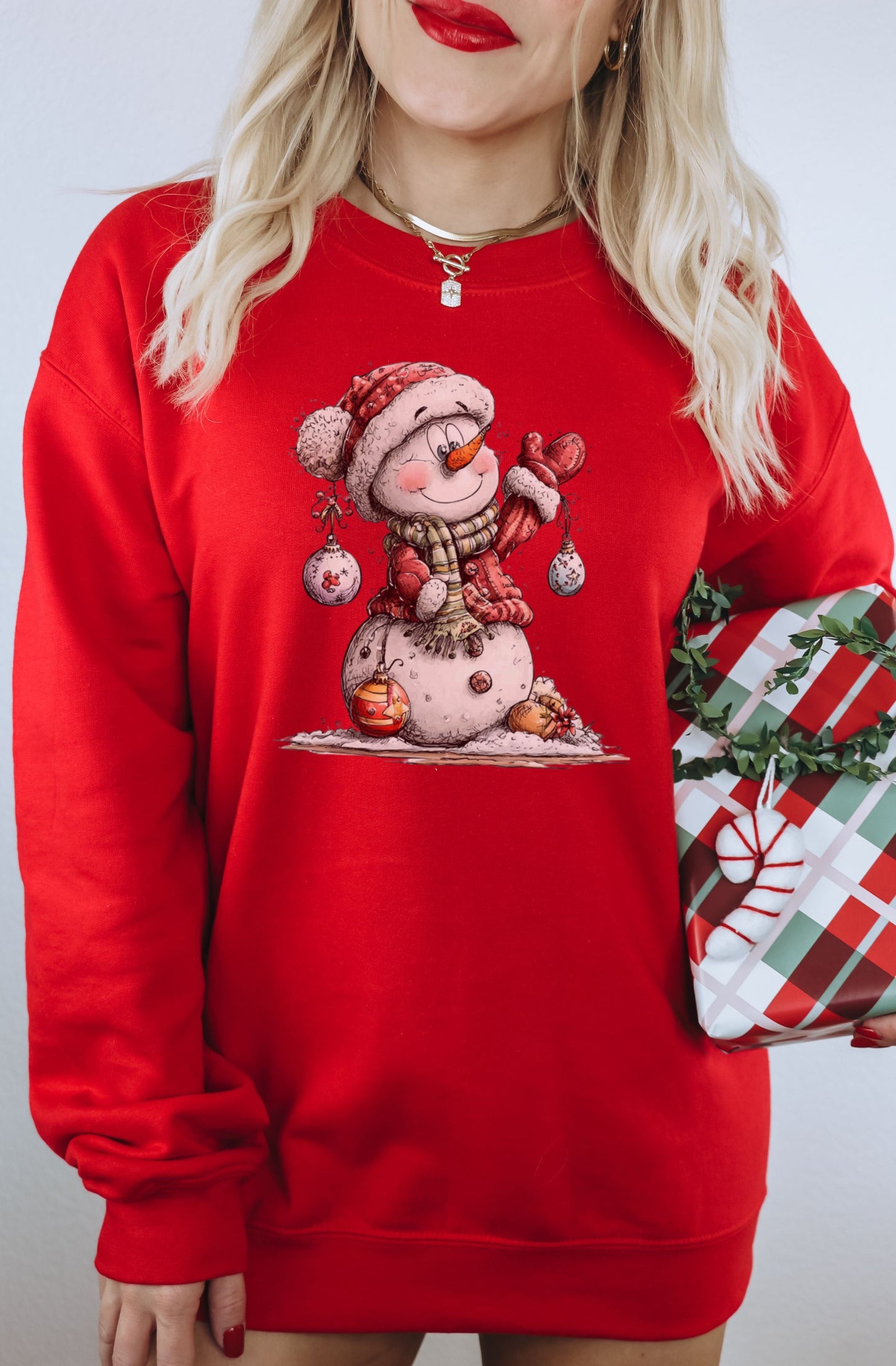 Festive Christmas Snowman Holiday Sweatshirt