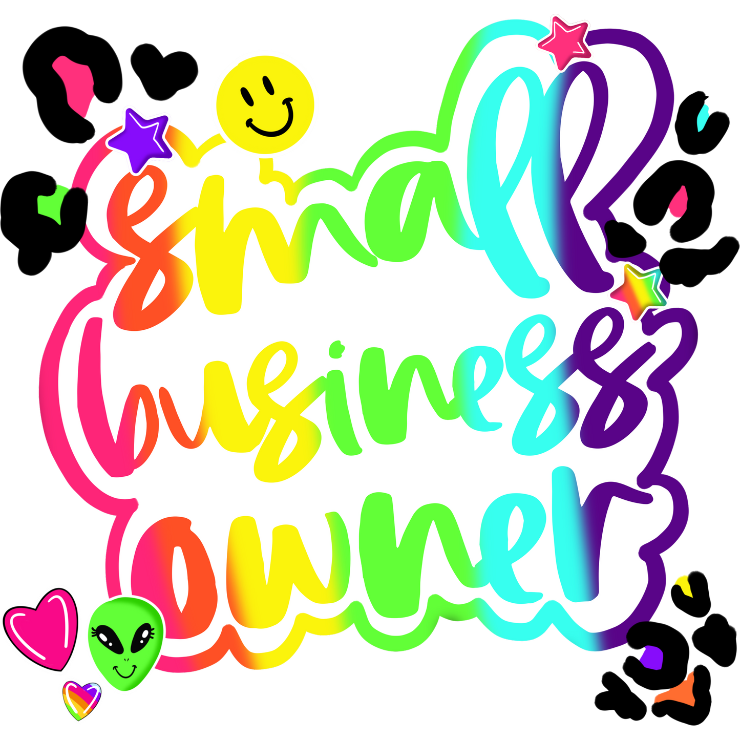 Colorful Small Business Owner Design for Merchandise