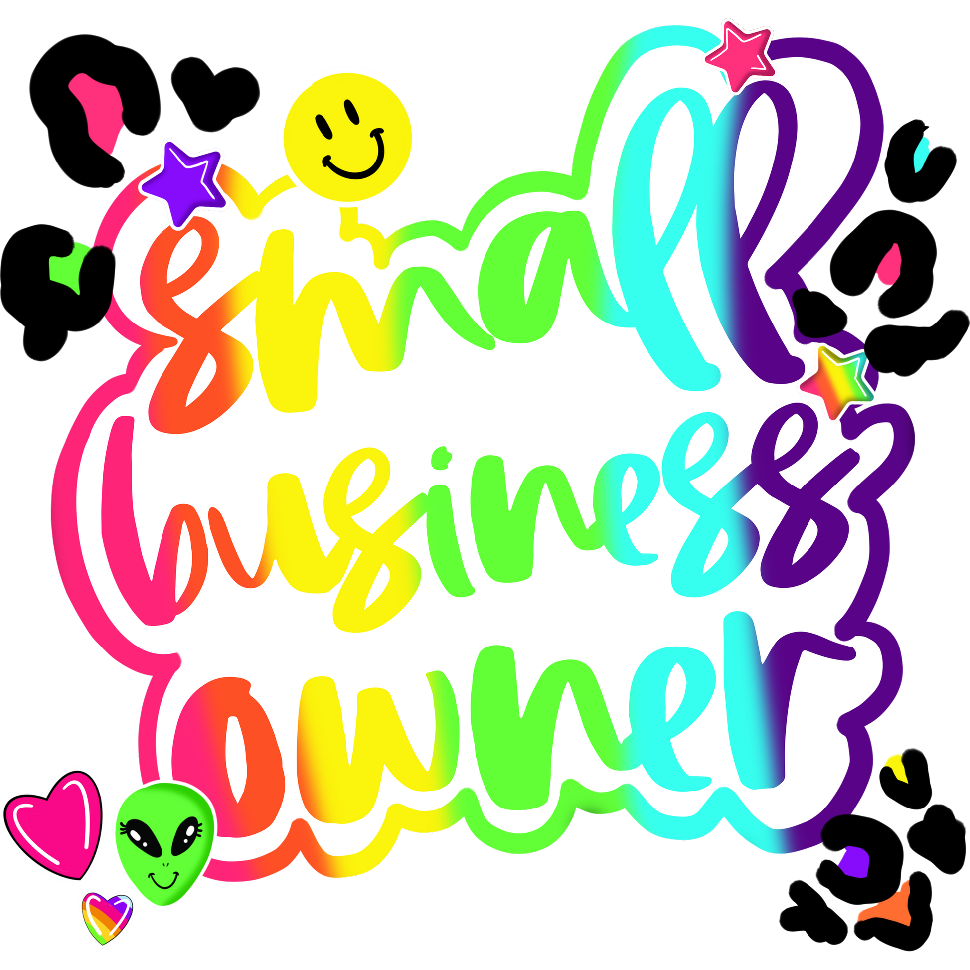 Colorful Small Business Owner Design for Merchandise