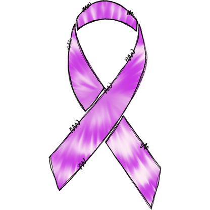 Tie Dye Purple Awareness Ribbon Illustration design