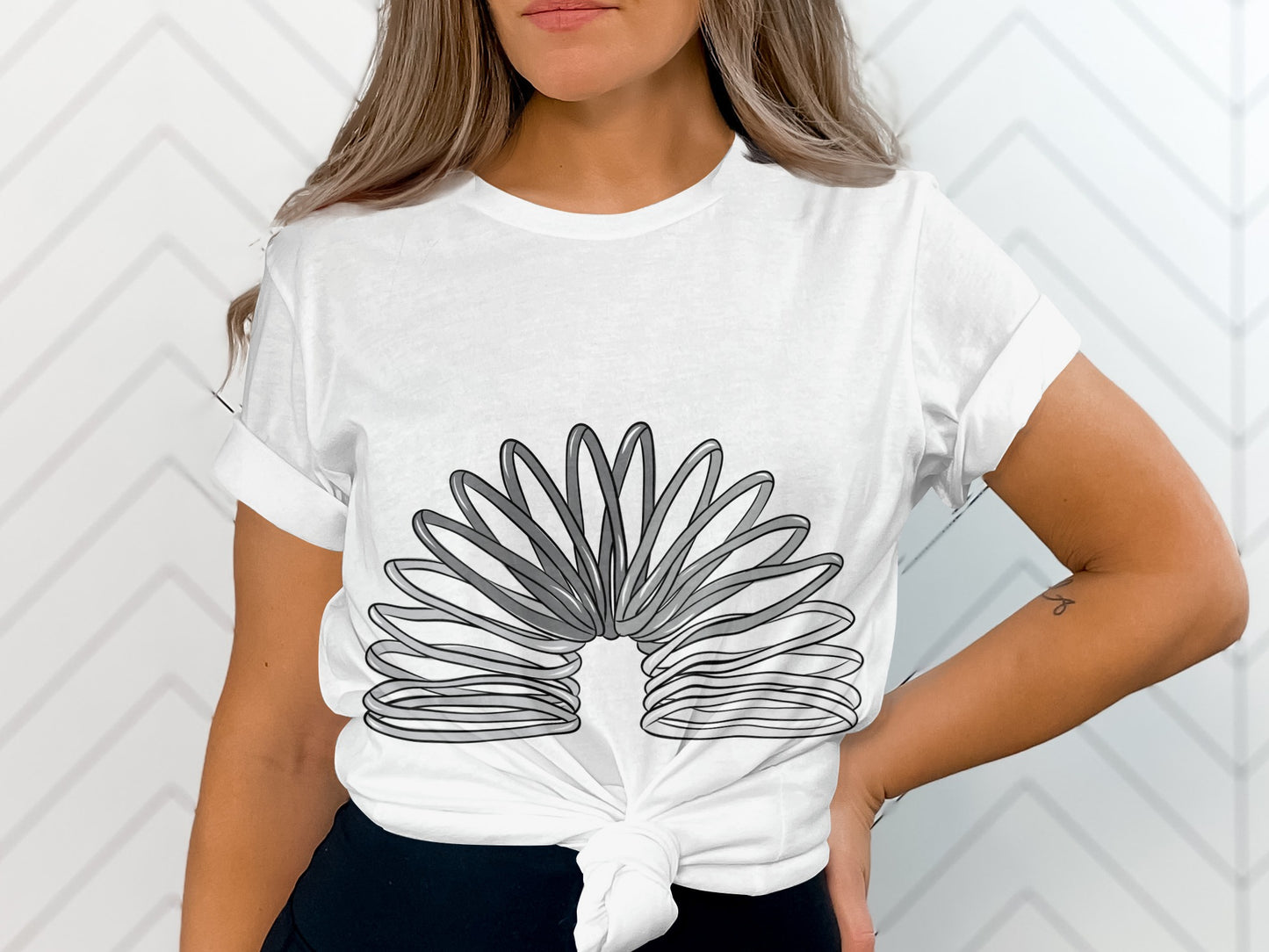 Stylish White Top with Unique Black Lace Design